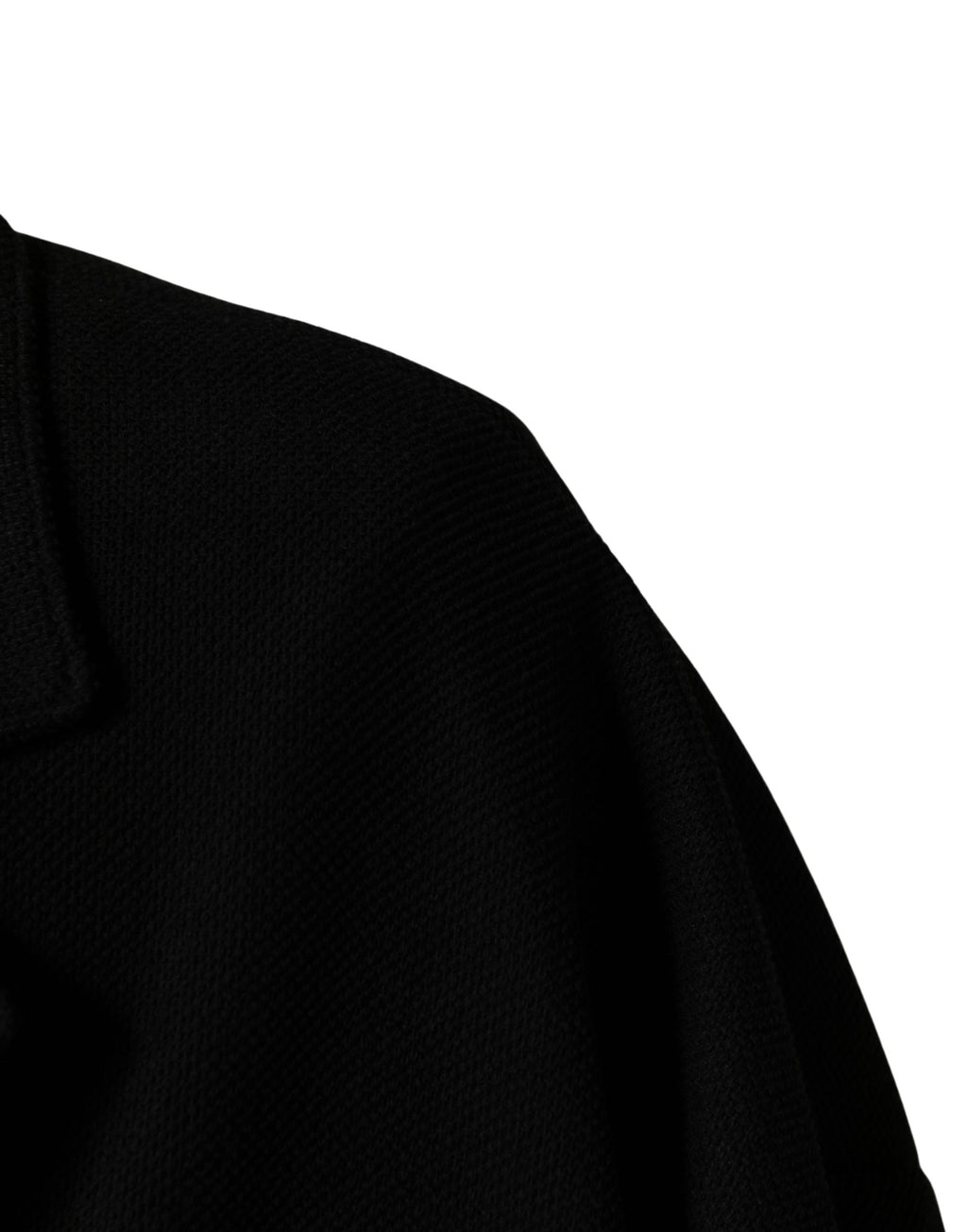 Veste de costume noire Dolce & Gabbana à double boutonnage avec deux boutons, style élégant et sophistiqué.