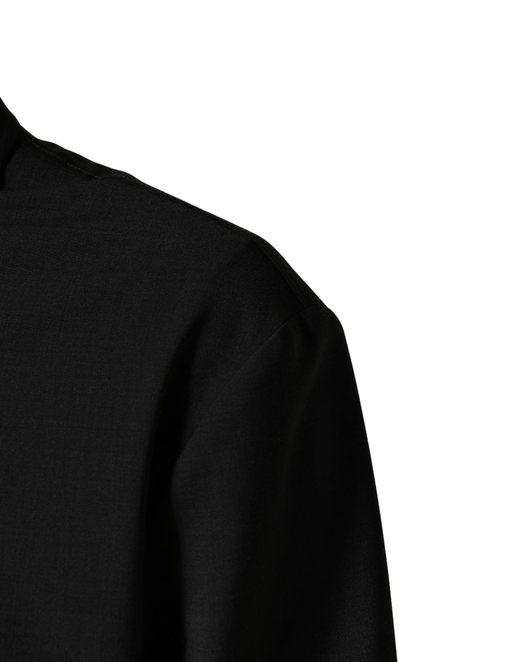 Veste bomber noire en laine pour homme de Dolce & Gabbana avec logo brodé et fermeture éclair complète.