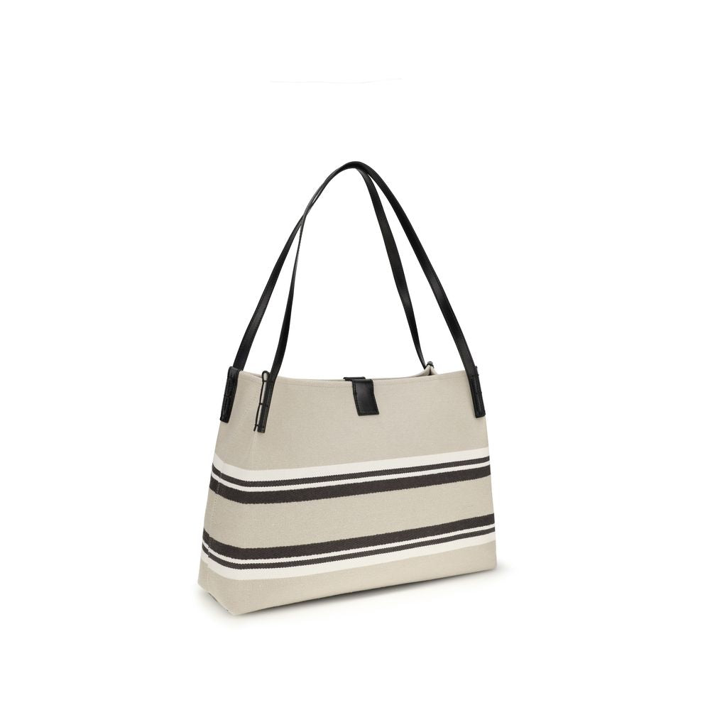 Sac à épaule multicolore en coton de Balmain, élégant et moderne, visible avec détails de design coloré.