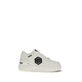 Sneakers athlétiques blanches en cuir de veau Philipp Plein Bos Taurus, chaussures modernes pour homme.