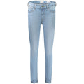 Jean skinny pour femmes Guess Jeans en lyocell bleu azur, ajusté et tendance, visible dans l'image.
