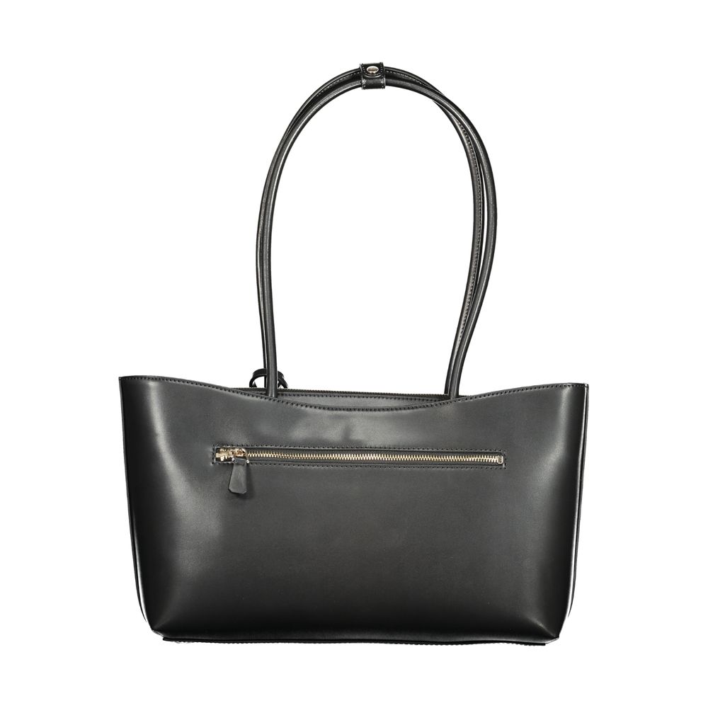 Sac à main Guess Jeans en polyuréthane noir pour femme, design élégant et moderne avec détails tendance.