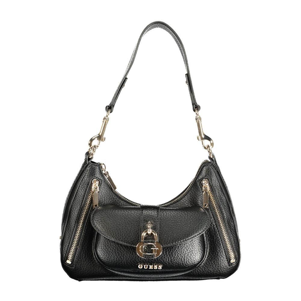 Guess Jeans schwarze Handtasche aus Polyurethan für Damen