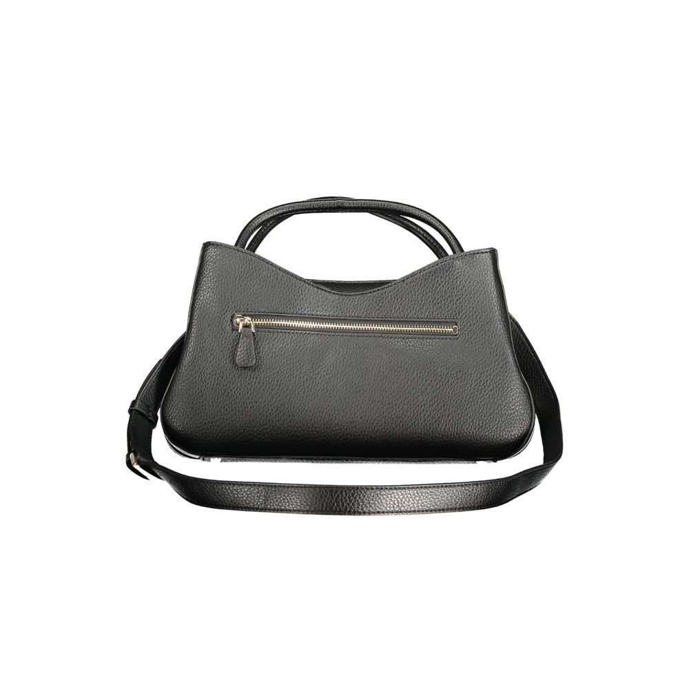 Sac à main Guess Jeans en polyuréthane noir pour femmes, élégant et tendance, avec détails modernes et finition soignée.