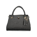 Sac à main Guess Jeans en polyuréthane noir pour femmes, avec détails élégants et finition soignée.