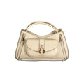 Sac à main beige en polyuréthane Guess Jeans pour femmes, avec poignées et design élégant visible sur l'image.