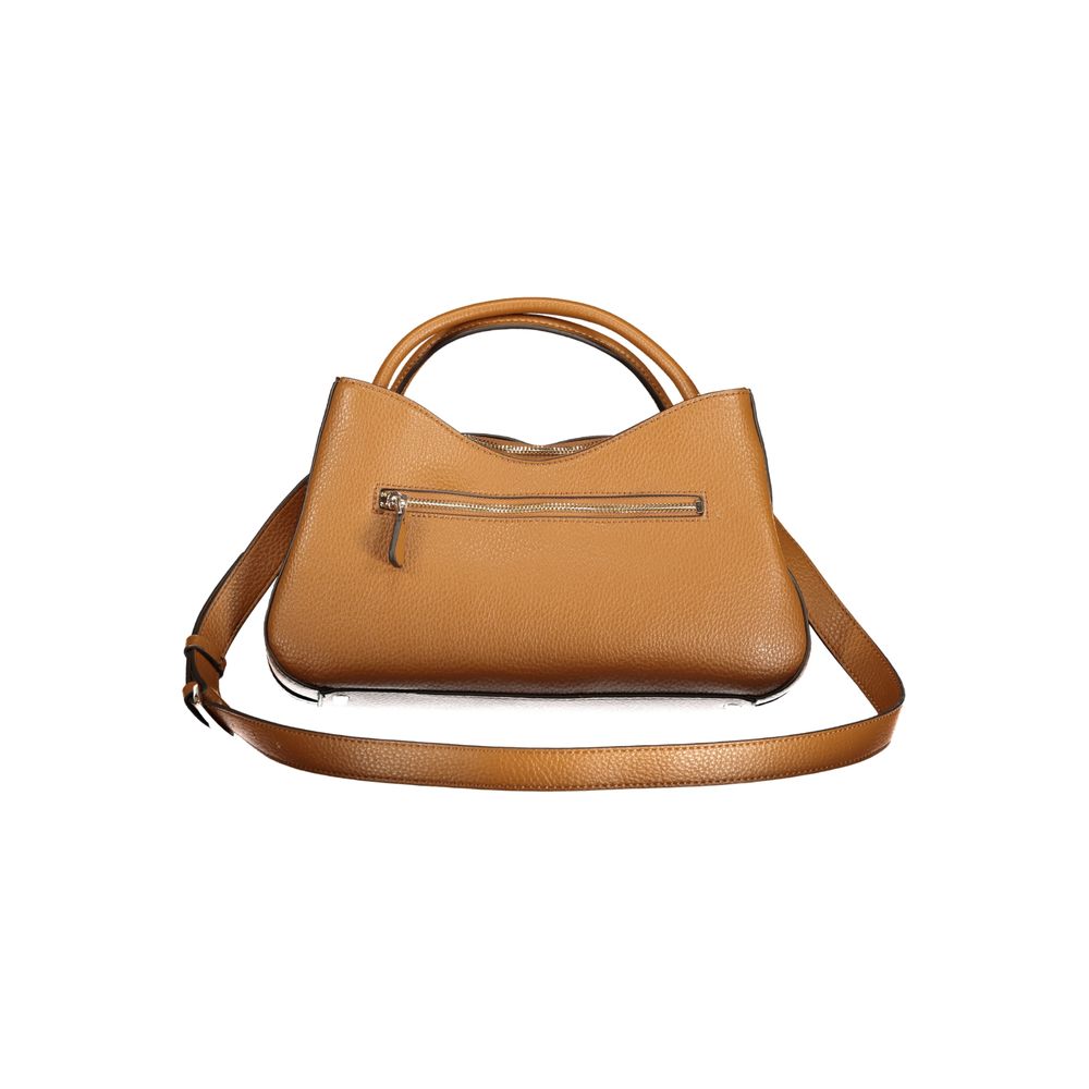 Sac à main Guess Jeans marron en polyuréthane pour femmes, élégant et tendance, avec détails modernes et finition soignée.