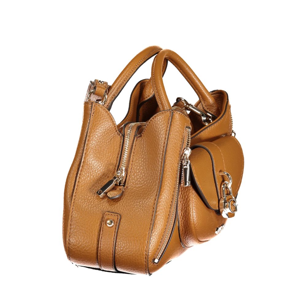 Sac à main Guess Jeans en polyuréthane marron pour femmes, élégant et tendance, avec fermeture zippée et poignées confortables.