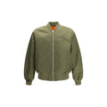 Veste bomber bicolore en polyamide de la marque Diesel, vue de face avec détails colorés et fermeture éclair visible.