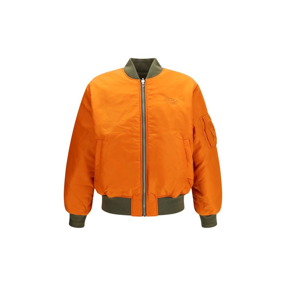 Veste bomber bicolore en polyamide de Diesel, détails modernes et style tendance, vue de face.