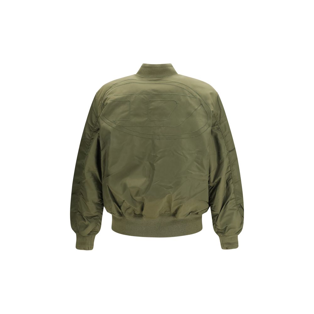 Blouson bomber bicolore en polyamide de la marque Diesel, avec détails modernes et style urbain.
