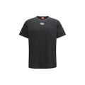 T-shirt en coton noir Diesel, coupe classique, avec logo Diesel visible sur la poitrine, pour homme.