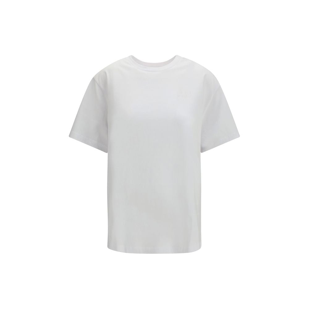 T-shirt blanc en coton de la marque Kenzo, vue de face, avec logo discret visible sur le devant.