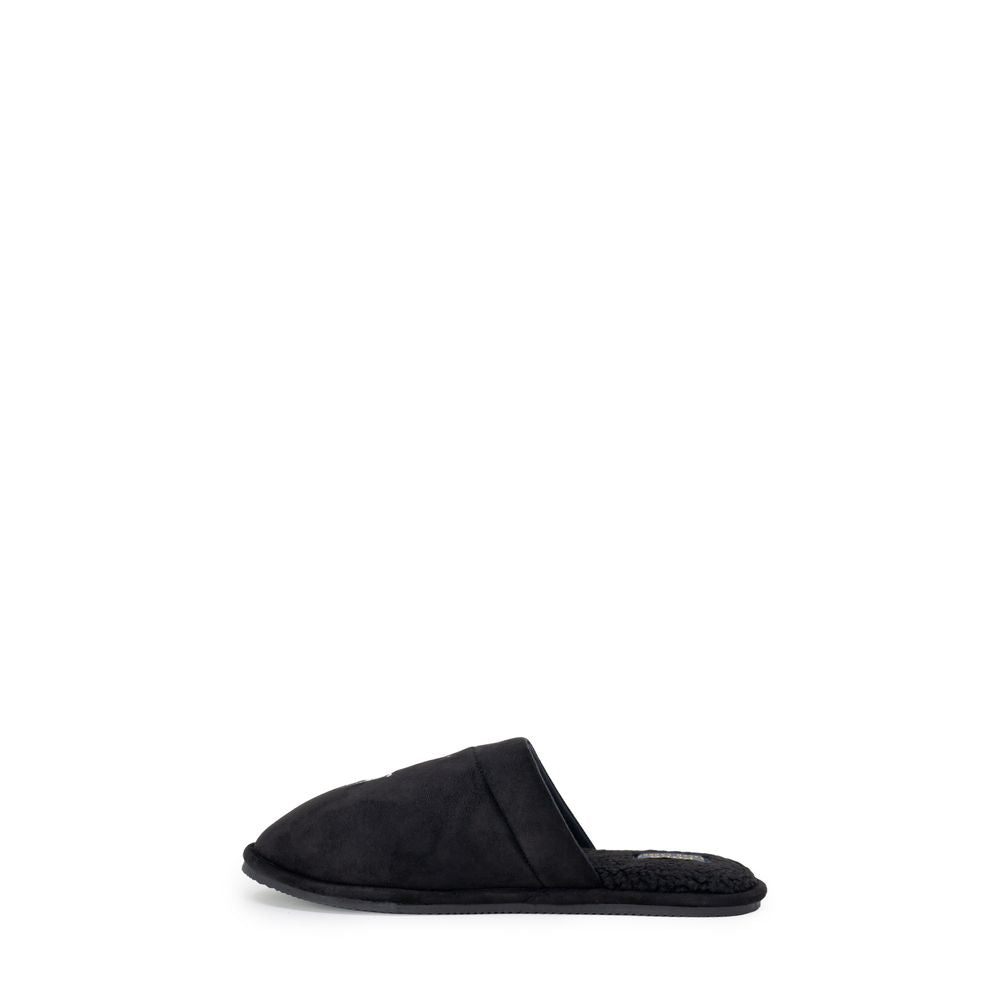 Chaussons en polyester noirs Ralph Lauren, confortables et élégants, pour un style décontracté à la maison.