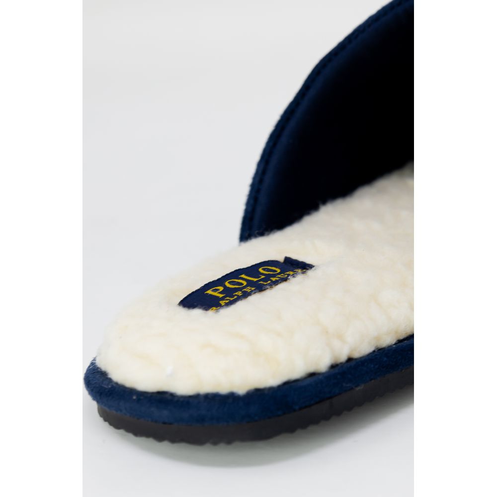 Chaussures Ralph Lauren en polyester bleues pour homme, slippers confortables avec semelle antidérapante.
