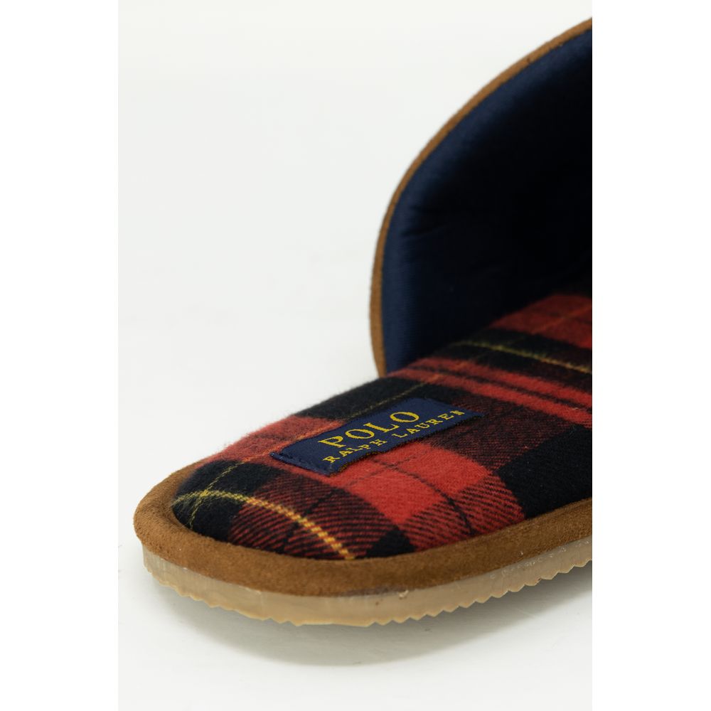 Chaussons en polyester beige Ralph Lauren, confortables et élégants pour la maison.