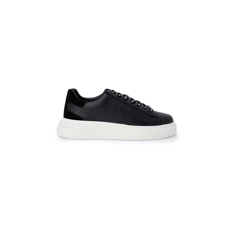 Chaussures basses Guess en polyéthylène noir, baskets low top avec design simple et élégante pour homme.