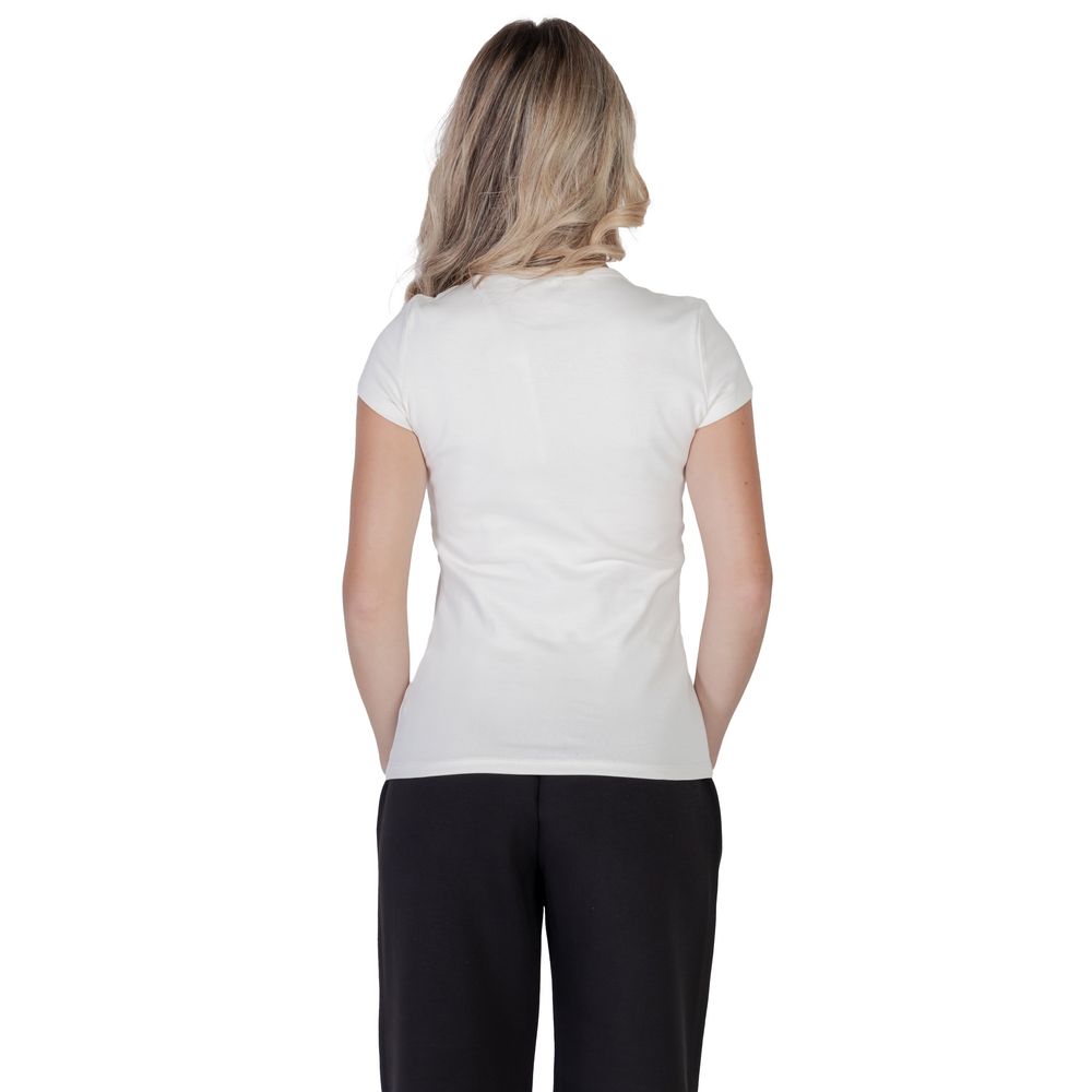 T-shirt en coton Guess Active, design décontracté, couleur neutre, col rond, idéal pour le sport et la tenue décontractée.