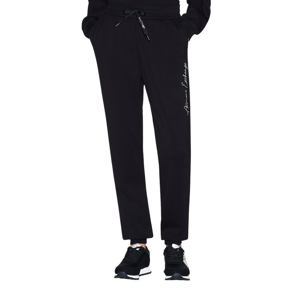 Pantalons de jogging bicolores en viscose Armani Exchange, style décontracté avec ceinture élastique et poches latérales.
