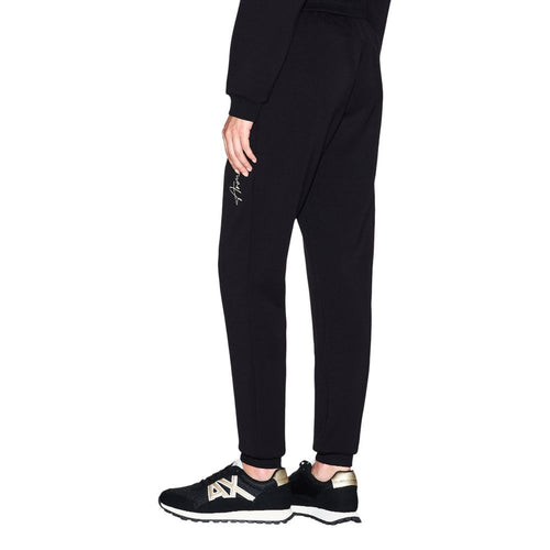 Pantalons de jogging bicolores en viscose Armani Exchange pour entraînement, vue de face avec détails de couture.