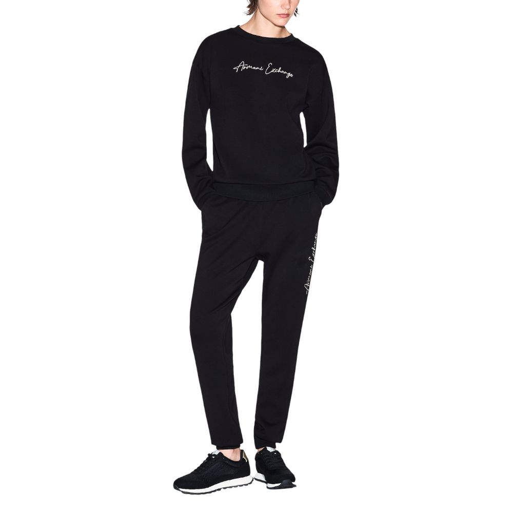 Pantalons de jogging bicolores en viscose Armani Exchange, vêtements de sport confortables pour femmes.
