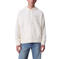 Sweat à capuche en coton blanc de Calvin Klein Jeans, vue de face avec logo sur la poitrine, décontracté et confortable.