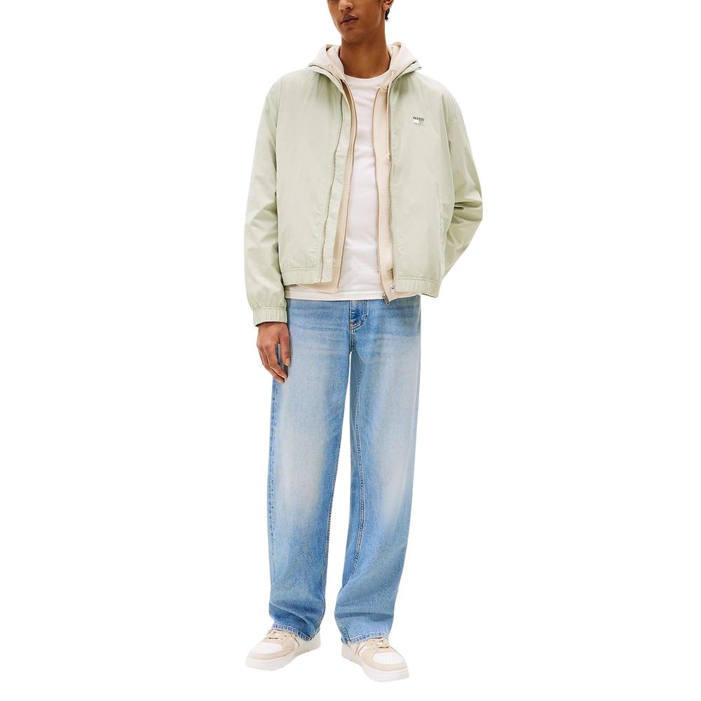 Veste bomber bicolore Tommy Hilfiger Jeans en polyamide recyclé, avec fermeture éclair et poches latérales.