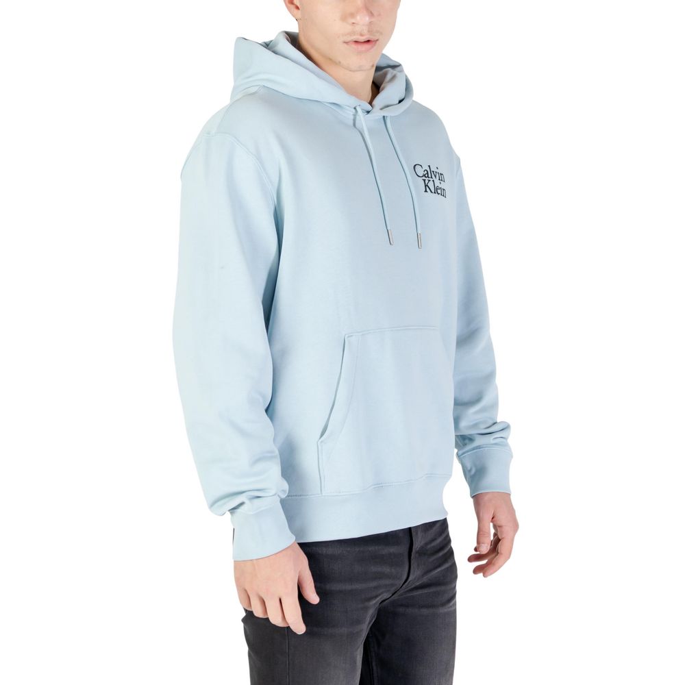 Sweat à capuche en coton bleu de Calvin Klein Jeans, look décontracté et confortable, avec logo discret sur la poitrine.