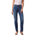 Jean mom en coton bleu de Calvin Klein Jeans, coupe décontractée avec poches et ceinture, style casual et tendance.