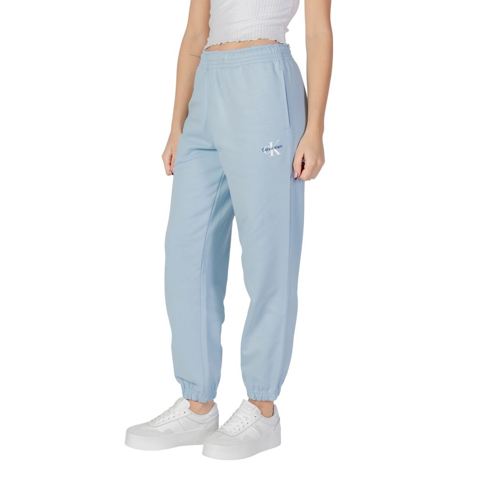 Pantalons de jogging en coton bleu Calvin Klein Jeans, style décontracté pour l'entraînement ou le confort quotidien.