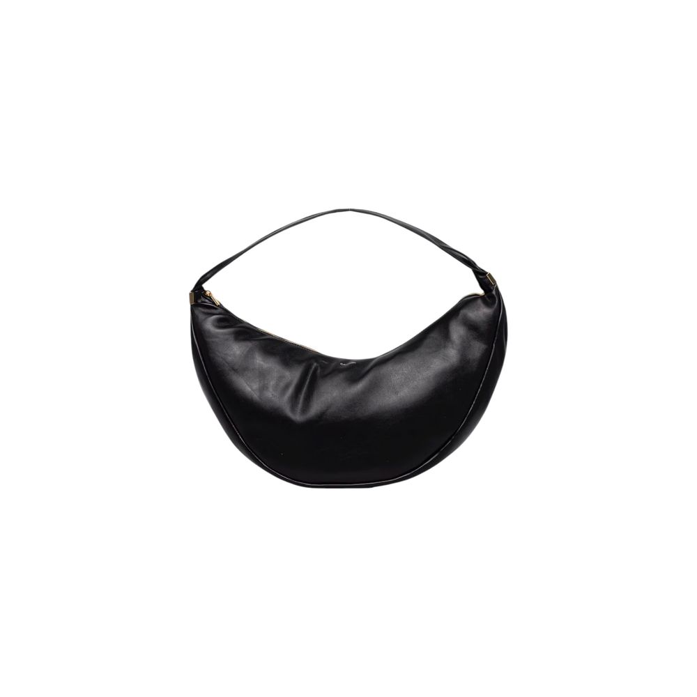 Sac à main Calvin Klein en polyéthylène noir, avec poignées et design moderne visible sur l’image.