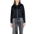 Sweatshirt active Guess Active noire en polyamide, coupe décontractée, avec logo Guess visible sur la poitrine.