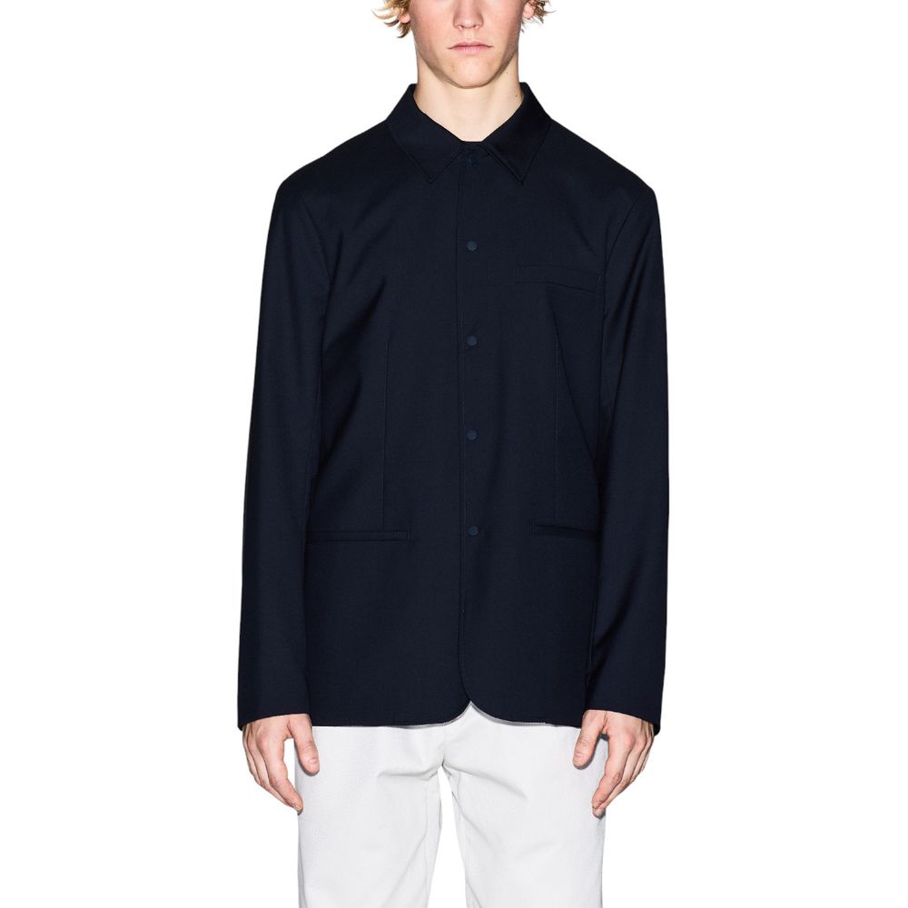 Veste blazer en polyester noir de la marque Armani Exchange, coupe classique et élégante pour homme ou femme.