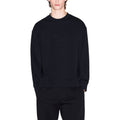Sweatshirt en coton noir de la marque Armani Exchange, coupe décontractée et logo discret sur la poitrine.