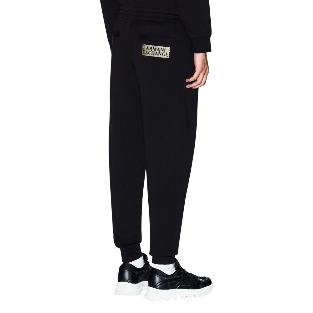 Pantalons de jogging en coton bicolore Armani Exchange, style décontracté avec ceinture élastique, parfaits pour le sport ou la détente.