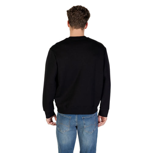 Sweat-shirt en coton bicolore Armani Exchange, coupe décontractée avec col rond et manches longues, style moderne et confortable.