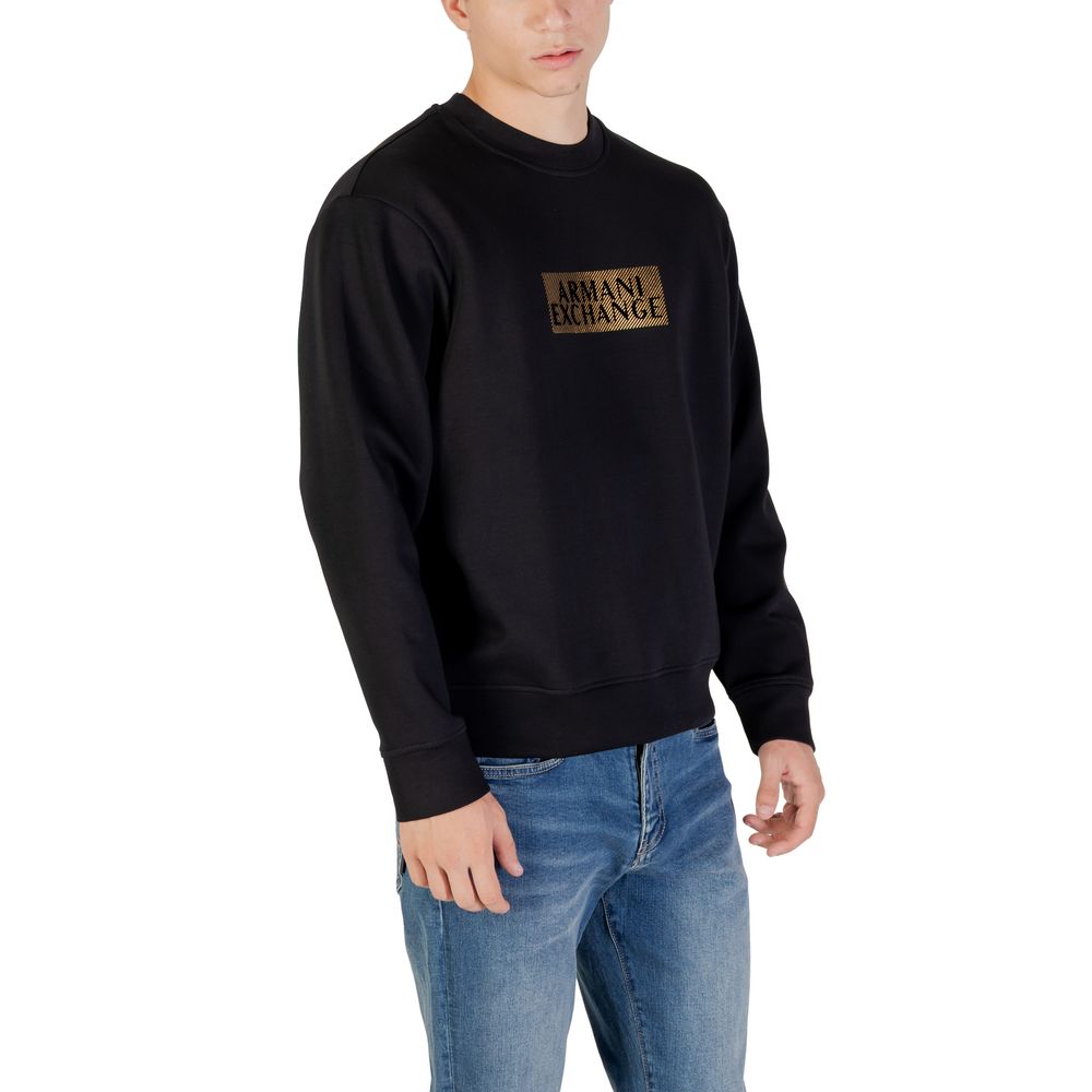 Sweat-shirt en coton bicolore Armani Exchange, style décontracté avec design moderne, visible sur le produit.