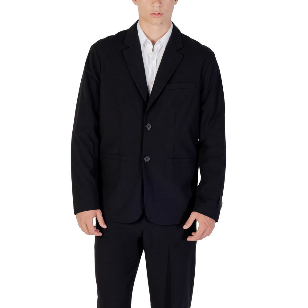 Armani Exchange Schwarzer Lyocell-Blazer