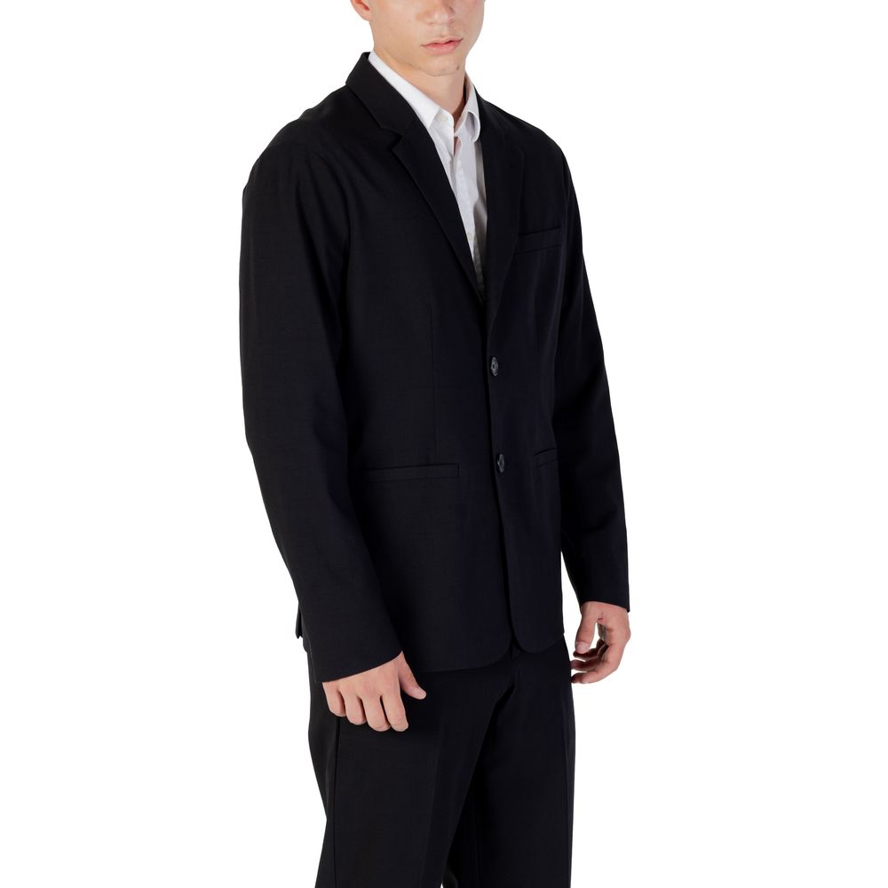 Armani Exchange Schwarzer Lyocell-Blazer