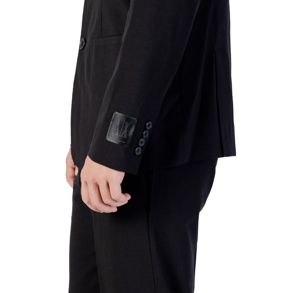 Armani Exchange Schwarzer Lyocell-Blazer