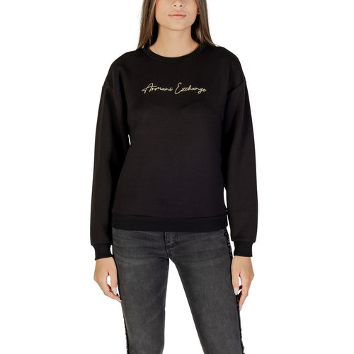 Sweat-shirt bicolore en viscose Armani Exchange, affichant un design décontracté avec col rond et manches longues.