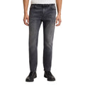 Jeans gris en coton de coupe décontractée de la marque Hugo Boss, visibles avec détails de couture et poches.
