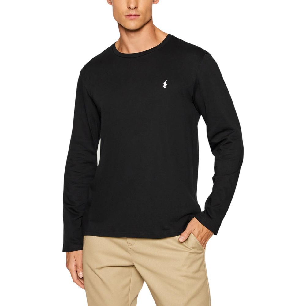 Ralph Lauren Schwarzes Langarmshirt aus Baumwolle