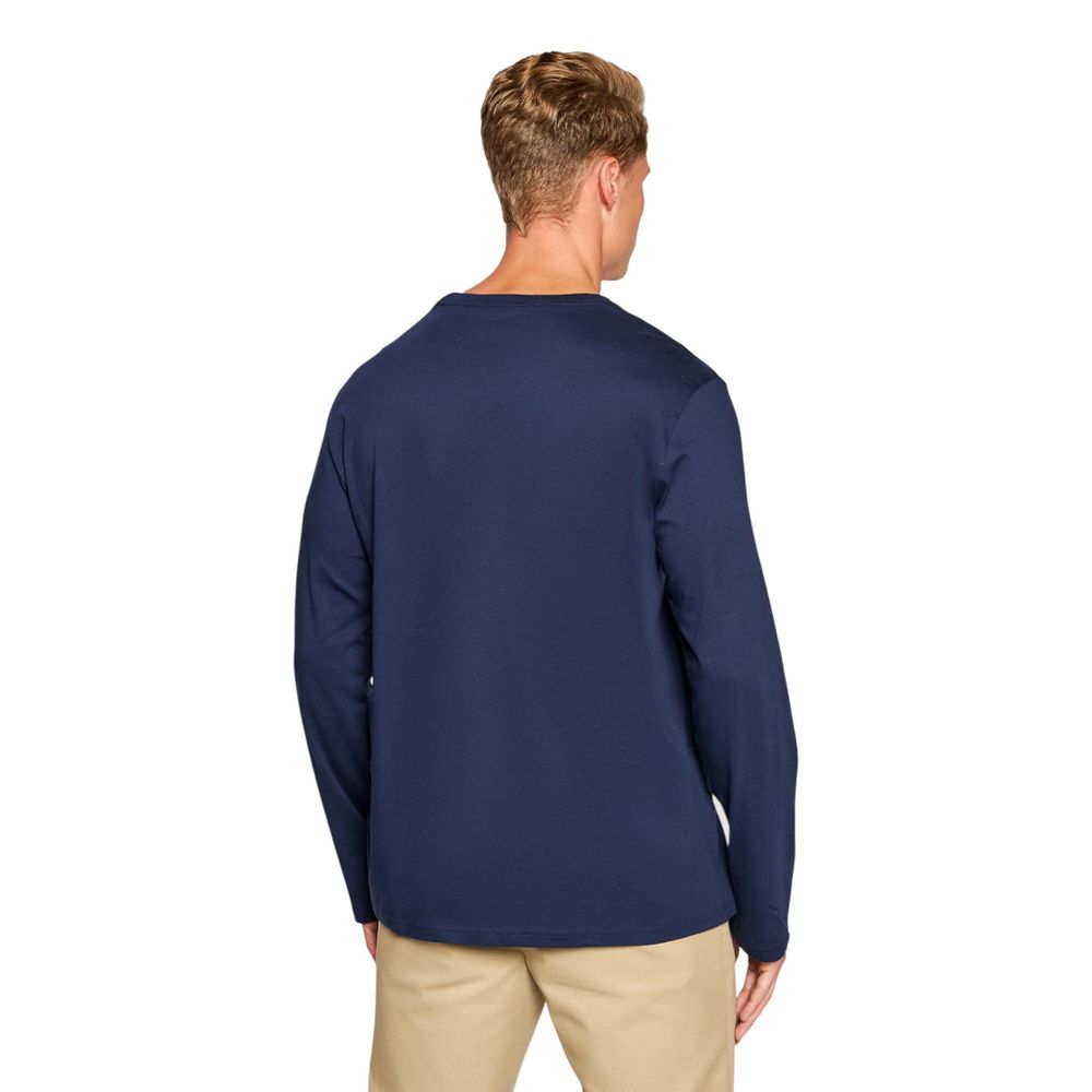 Ralph Lauren Blaues Baumwoll-Langarm-T-Shirt