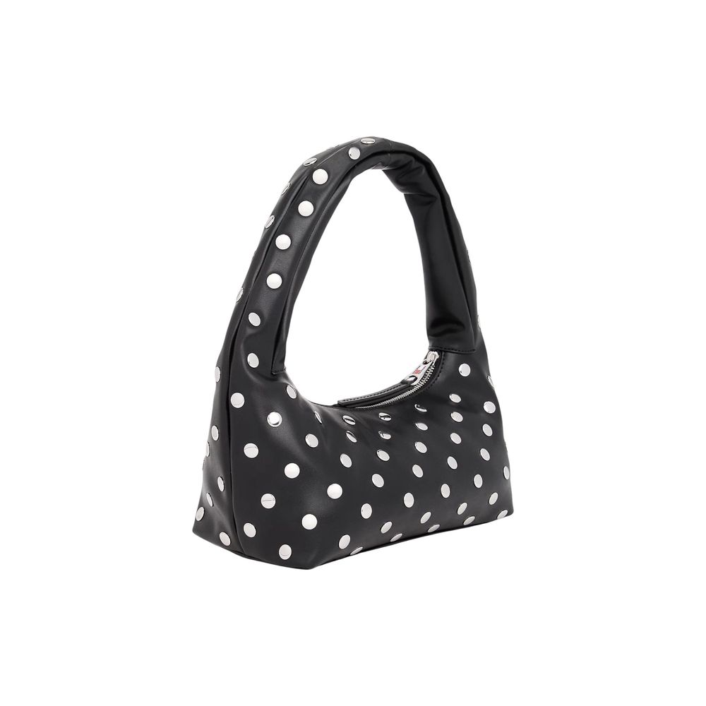 Sac à main en polyester noir Tommy Hilfiger Jeans avec design élégant et détails modernes visible sur l'image.