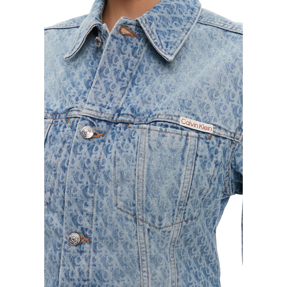 Veste en denim en coton bleu clair de Calvin Klein Jeans, style décontracté et classique.