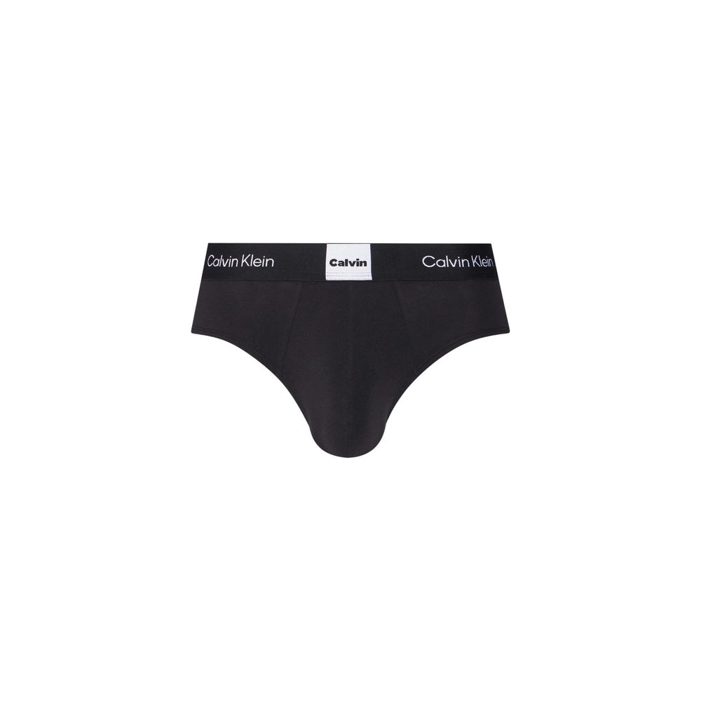 Culotte homme Calvin Klein Underwear en coton noir, sous-vêtements de marque avec coupe classique et confort visible.