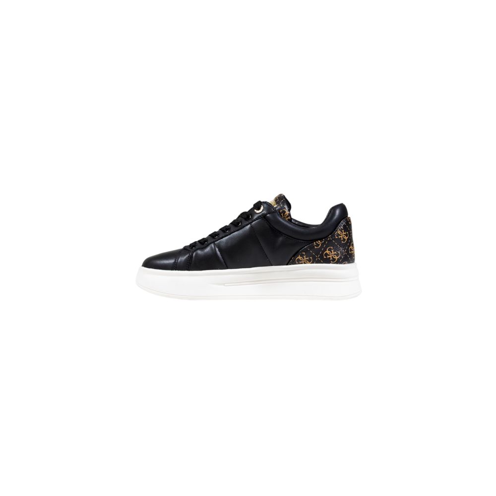 Sneakers basses en polyester bicolore de Guess, style décontracté, avec semelle blanche et design moderne.
