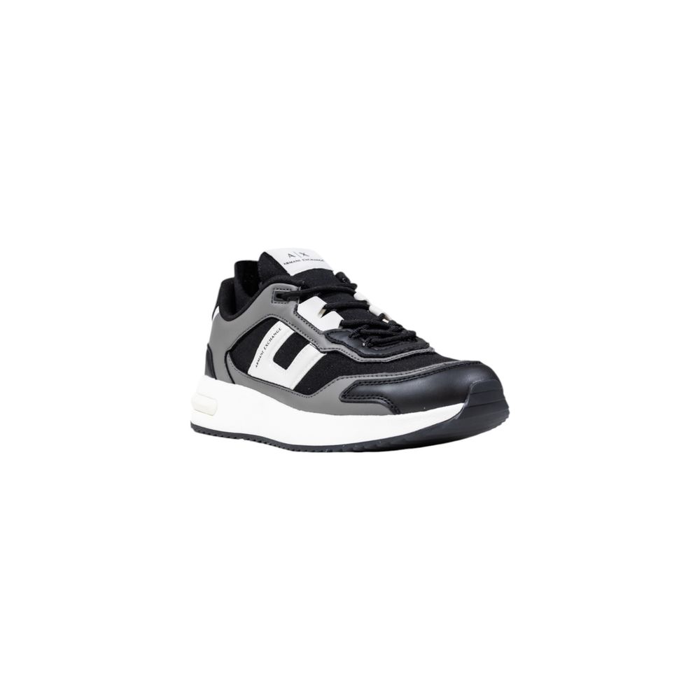 Chaussures de sport bicolores en polyester Armani Exchange, baskets athlétiques modernes et confortables pour homme.