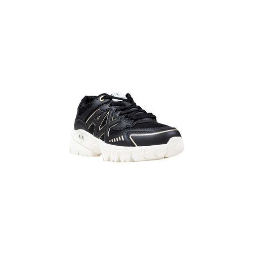 Chaussures de sport bicolores en polyester Armani Exchange, baskets athlétiques pour homme, vue de face sur fond blanc
